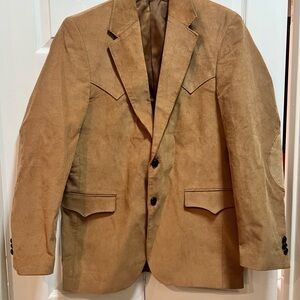 Cowboy  Corduroy Blazer tan 42L circle s Dallas Tx vintage in excellent shape